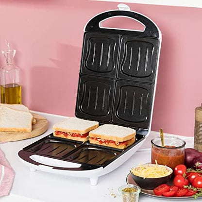 Tristar Appareil à Croque-Monsieur SA-3065, 4 Sandwiches, Revêtement Antiadhésif, 1300W