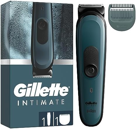 Gillette Tondeuse Intime Homme I3, Peau Sensible, Lames Métal Inusables, Étanche