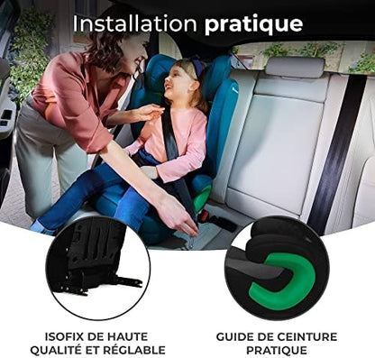 Kinderkraft Siège Auto Isofix Junior Fix i-Size, Groupe 2/3, Noir