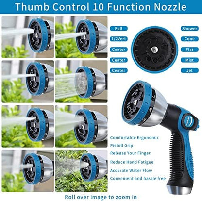 Tuyau d'Arrosage Extensible 30m avec Buse 10 Fonctions, Extra Résistant 3750D