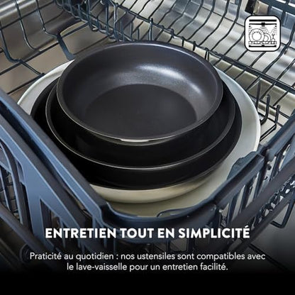Baumalu Couscoussier Induction, Acier Inox, Ø24cm, 9L, Couvercle Verre