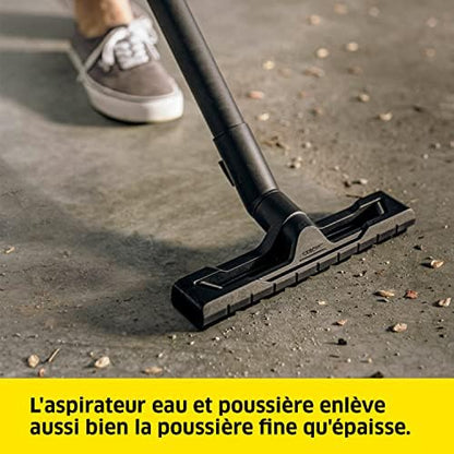 Kärcher Aspirateur Eau et Poussières WD 2 Plus, 1000 W, Cuve PVC 12L, Jaune