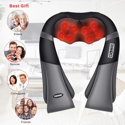 Masseur Cervical Shiatsu 3D avec 16 Nœuds et Vitesse Réglable