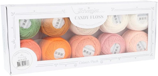 Lot de 10 Pelotes de Fil de Coton Mercerisé - Écologique - 165 m