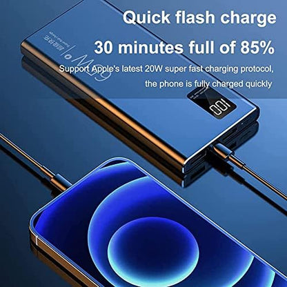 Chargeur Portable Rapide 65W Batterie Externe 50000mAh avec Affichage LED