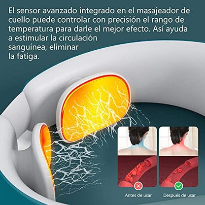 Masseur Cervical Intelligent Sans Fil, Vert, 15 x 15 x 4,5 cm