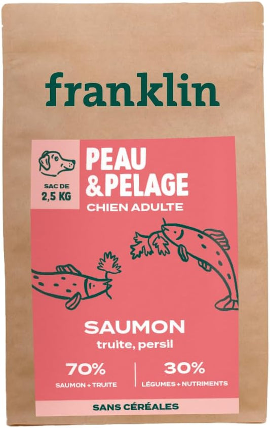 Croquettes pour Chien - 70% Saumon - Sans Céréales