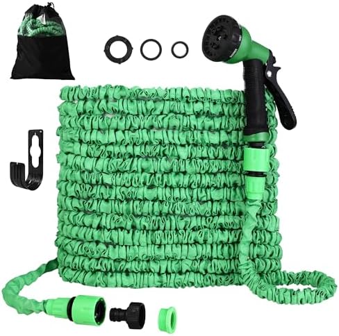 Tuyau d'Arrosage Extensible 30m, 8 Fonctions, Vert