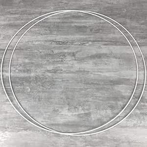 Cercles Métalliques Blancs - Lot de 2 - Diamètre 90 cm