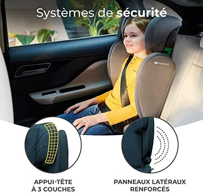 Kinderkraft Siège Auto Isofix JUNIOR FIX i-Size, Groupe 2/3, 100-150 cm, Bleu