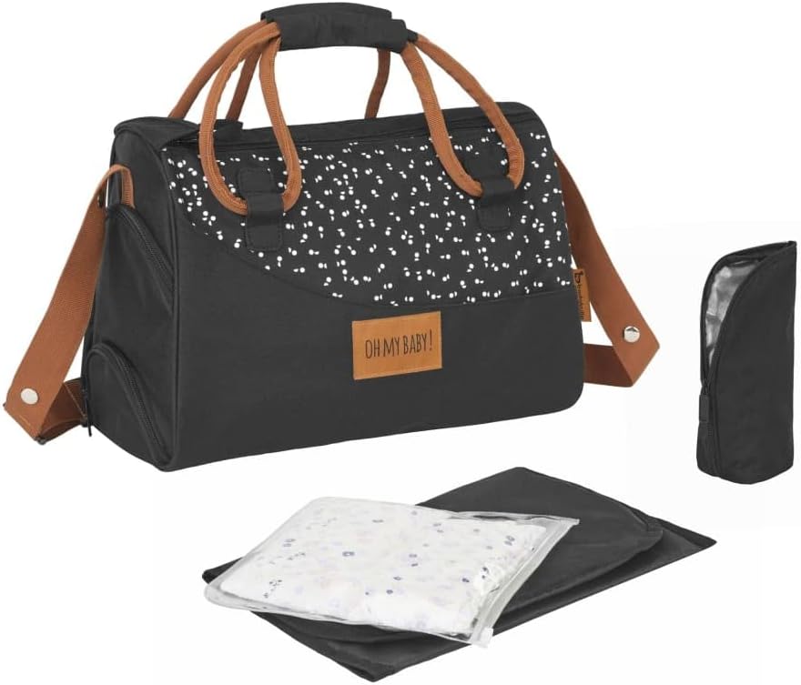 Sac à Langer - Grande Capacité - Pocketstyle Noir Camel