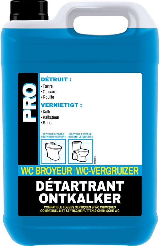 Détartrant Professionnel - Nettoie et Protège - Pour Broyeurs et Sanitaires