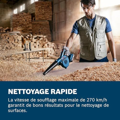 Bosch Professional Souffleur de Feuilles Sans-Fil GBL 18V-120, 270 km/h, 120 m³/h