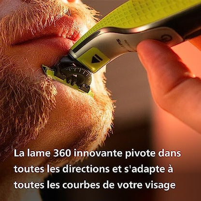 Philips Rasoir Électrique Homme OneBlade 360, Modèle QP2734/30, Lames 360, Sabot Réglable 5 en 1