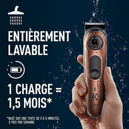 King C. Gillette Tondeuse à Barbe Électrique PRO, Molette de Précision, 40 Réglages, 80 min Autonomie