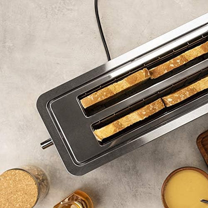 Cecotec Grille-Pain BigToast Extra Double, 2 Fentes Extra Larges, 1600 W, Inox