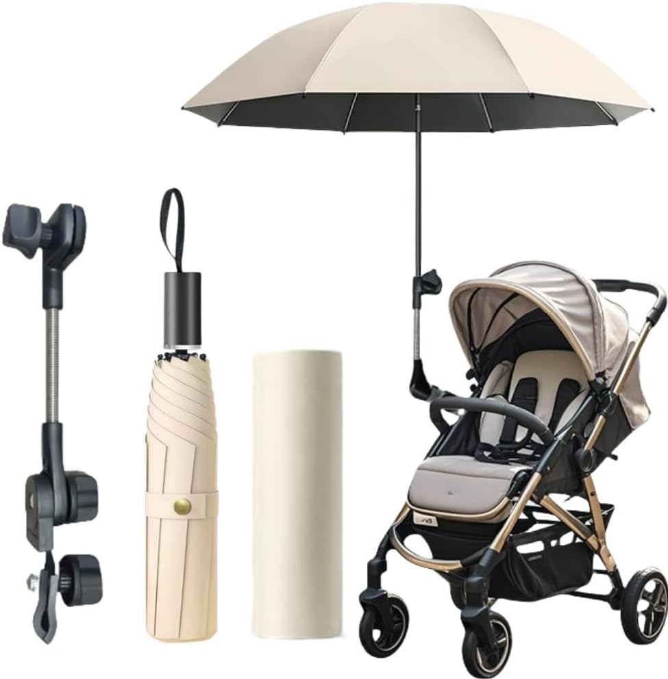 Parasol Poussette Universelle - Protection UV UPF 50+ - Réglable 360°
