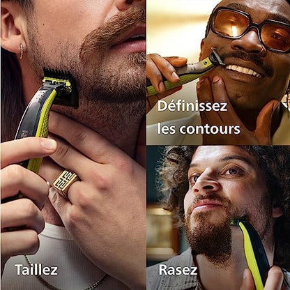 Philips Rasoir Électrique Homme OneBlade 360, Modèle QP2734/30, Lames 360, Sabot Réglable 5 en 1