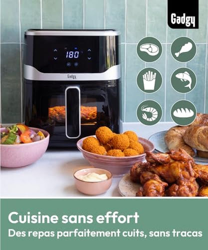 Friteuse à air sans huile avec technologie à air chaud pour une cuisson saine et rapide