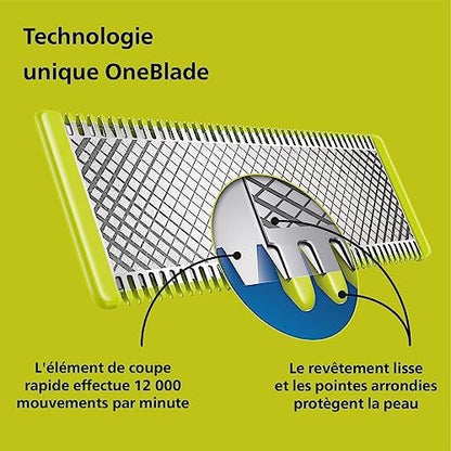 Philips Rasoir Électrique Homme OneBlade 360, Modèle QP2734/30, Lames 360, Sabot Réglable 5 en 1