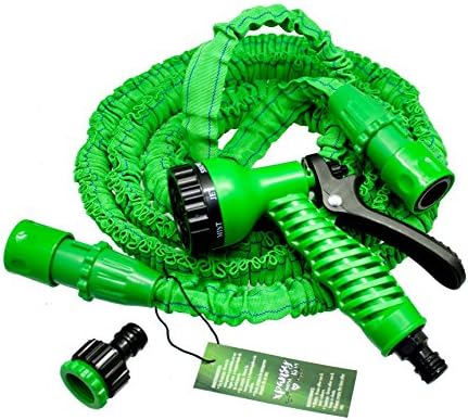 Tuyau d'Arrosage Extensible 7,5m, Vert, Léger et Facile à Utiliser