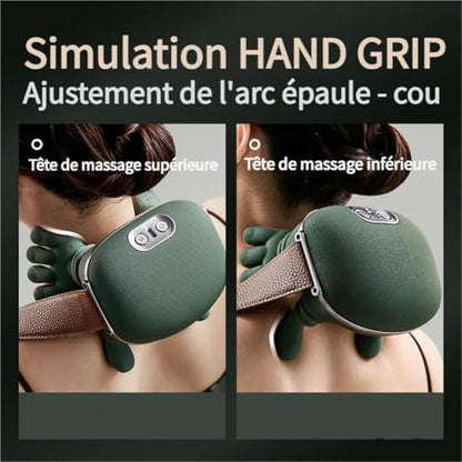 Masseur Cervical 3D Shiatsu, Chauffage Double Zone, Sans Fil