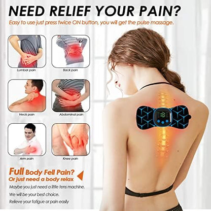 Unité TENS Rechargeable Masseur Cervical, 8 Modes, 19 Fréquences