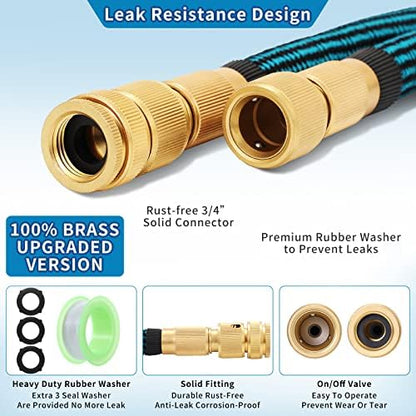 Tuyau d'Arrosage Extensible 30m avec Buse 10 Fonctions, Extra Résistant 3750D
