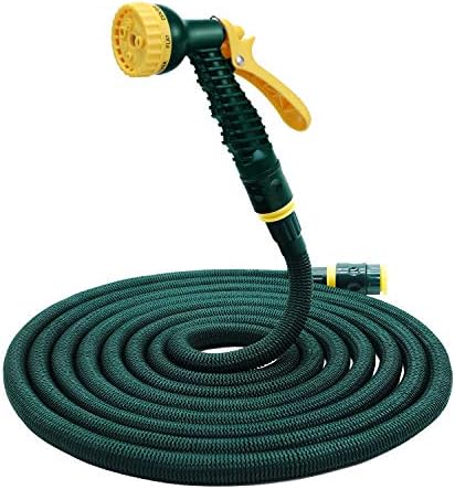 Tuyau d'Arrosage Extensible 15m avec Pistolet Multifonctionnel, Vert