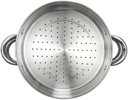 Couscoussier Induction 8L en Inox, Argent, Dimensions 33,5x24,5x25,5 cm