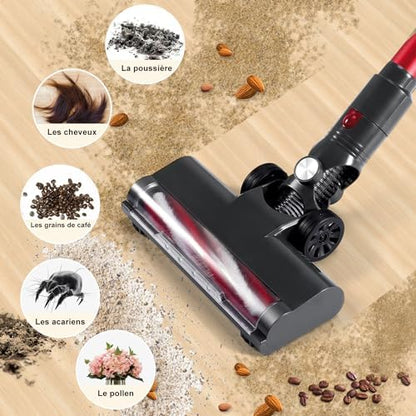 monmecd Aspirateur Balai sans Fil 4-en-1, 16Kpa, 150W, 50 Min Autonomie, LED