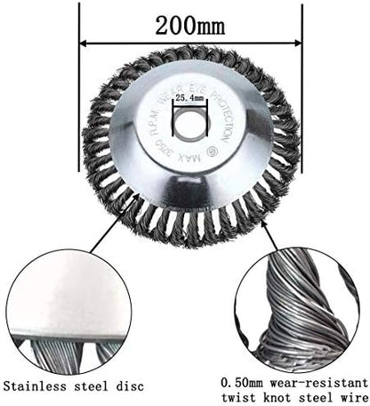 Tête de Débroussailleuse Universelle 8” Électrique, Aluminium et Acier