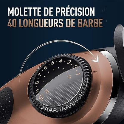 King C. Gillette Tondeuse à Barbe Électrique PRO, Molette de Précision, 40 Réglages, 80 min Autonomie