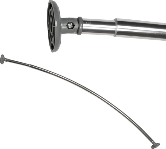 Tringle à Rideau de Douche - Aluminium Chromé - Extensible 115-183 cm