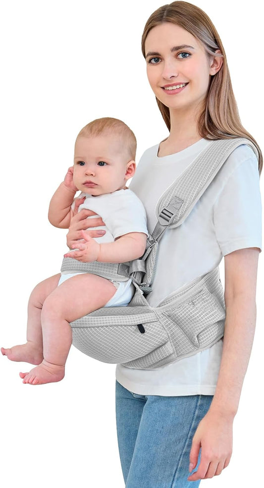 Porte-Bébé Ergonomique - Siège à Hanche Respirant - Multiples Positions