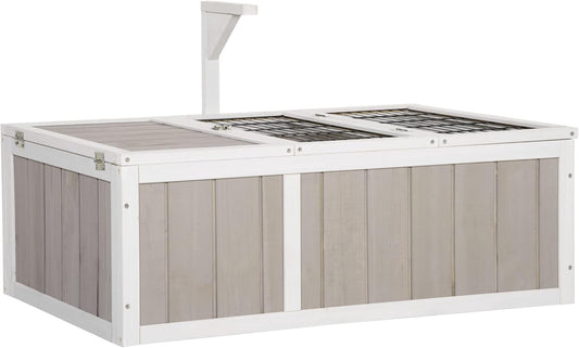 Maison Enclos pour Tortue - Double Espace - Bois de Sapin