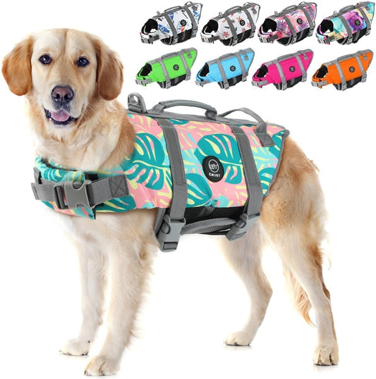 Gilet de Sauvetage pour Chiens - Imperméable et Réfléchissant - Taille XL