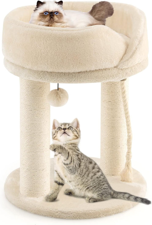 Arbre à Chat Compact - Sisal Durable - Peluche Douce