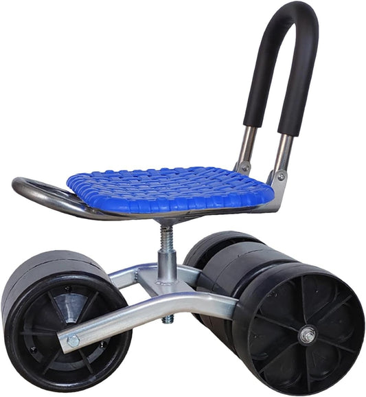 Tabouret de Jardinage - Siège Réglable - Pliable avec Roues