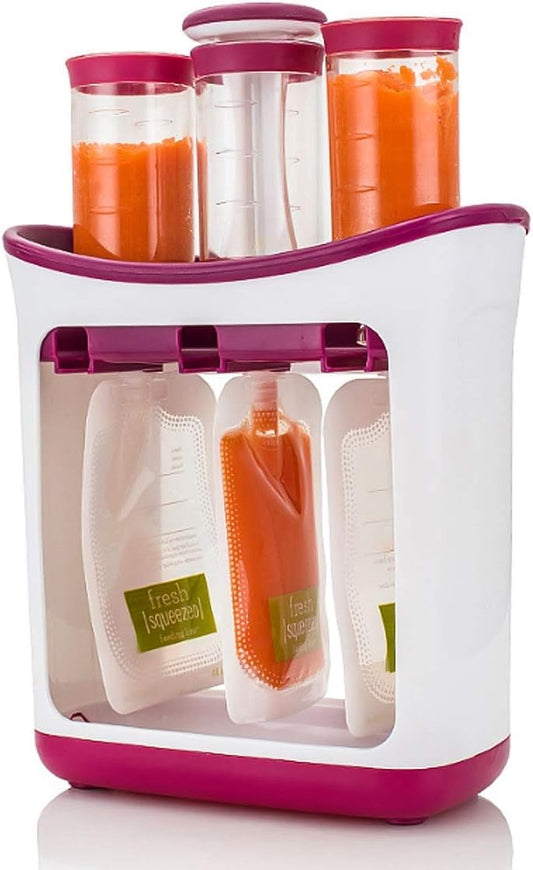 Station de Compression pour Nourriture Bébé - 3 Distributeurs - 10 Sacs de Rangement