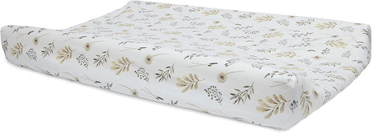 Housse de Matelas à Langer - Imprimé Fleurs Sauvages - 100% Coton
