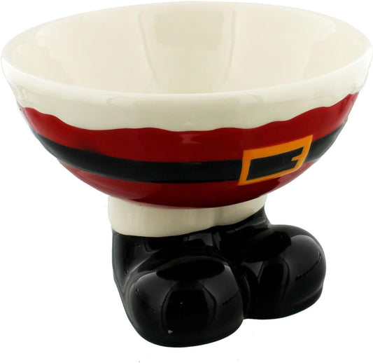 Bol de Service en Céramique - Motif Bottes de Père Noël - 21 cm