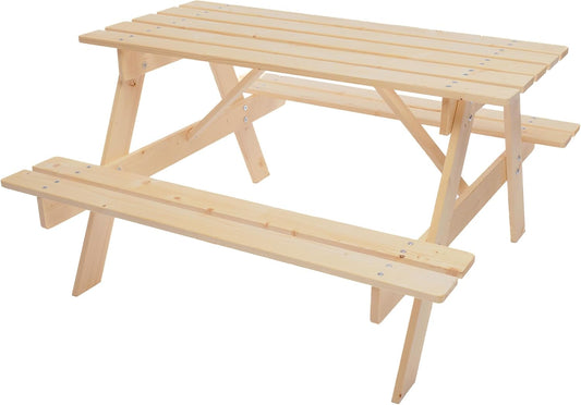 Table et Chaise Enfant en Bois - Sécurité Enfant - Usage Intérieur/Extérieur