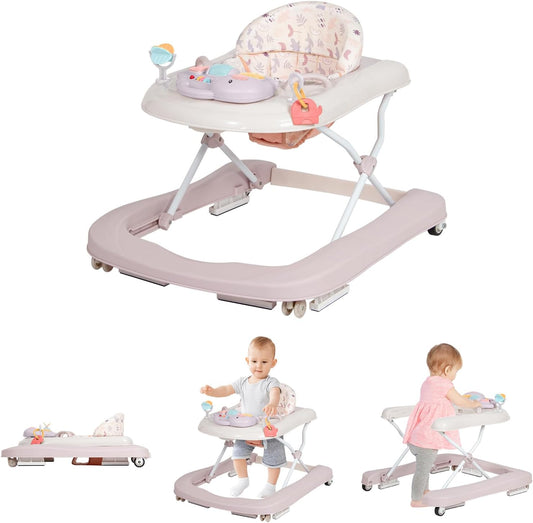 Trotteur Bébé 3-en-1 - Hauteur Réglable - Plateau Musical Amovible
