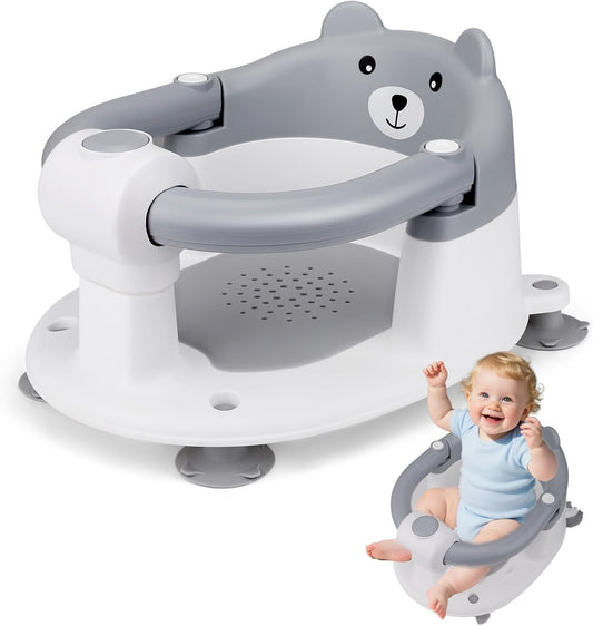 Siège de Bain Bébé - Matériau Sûr - Main Courante Pliable