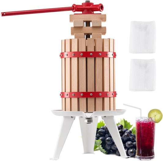 Pressoir à Fruits Manuel - Bois de Hêtre Naturel - Extraction Efficace
