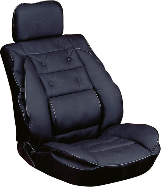 Coussin de Siège - Soutien Lombaire en PU - Noir