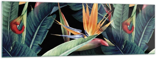 Tableau en Verre - Impression Botanique - Design Moderne
