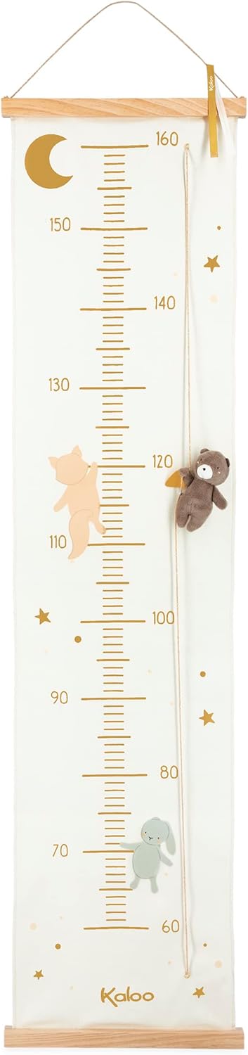 Toise Murale Enfant - Bois FSC et Coton - Mesure Évolutive 1m27