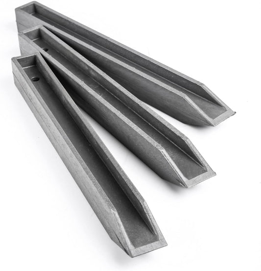 Piquets de Jardin - Ecolat Plastique Gris - Lot de 10, H.38 x L.4 cm